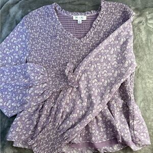 Floral Purple Women's Top